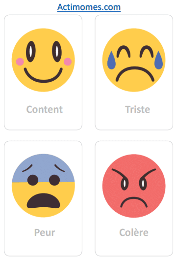 carte des emotions emojis gratuites a imprimer